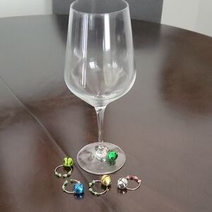 Colorful Wine Glass Charms Set